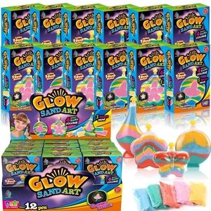 NEW Samd Art 12 Pack| Glow in the Dark kids arts and crafts glitter bottles